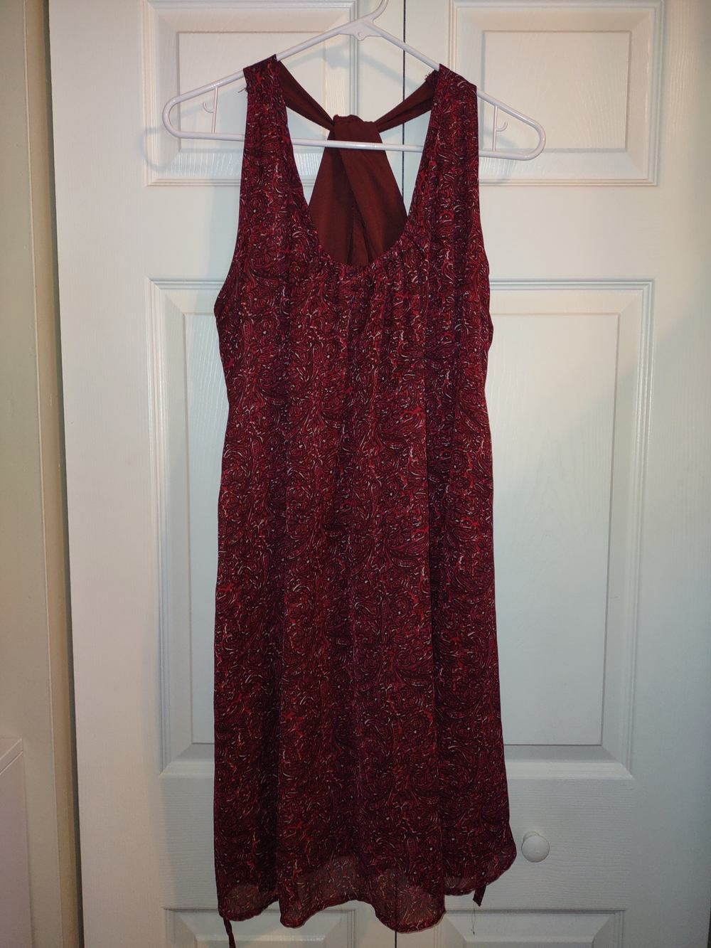 Converse Burgundy Printed Midi Dress